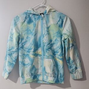 Kids Ideology Blue,White And Yellow Hooded Jacket Size M